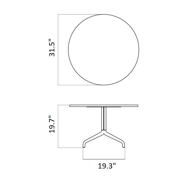 Harbour Column Lounge Table with Star Base