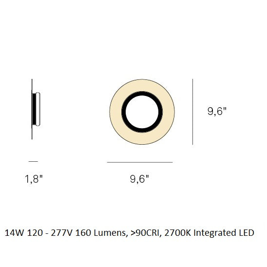 Lens Circular LED Wall Sconce