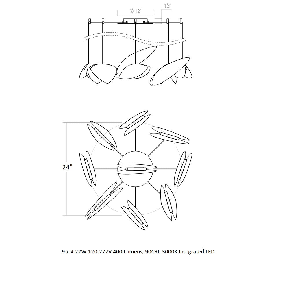 Papillons Swag LED Pendant Light