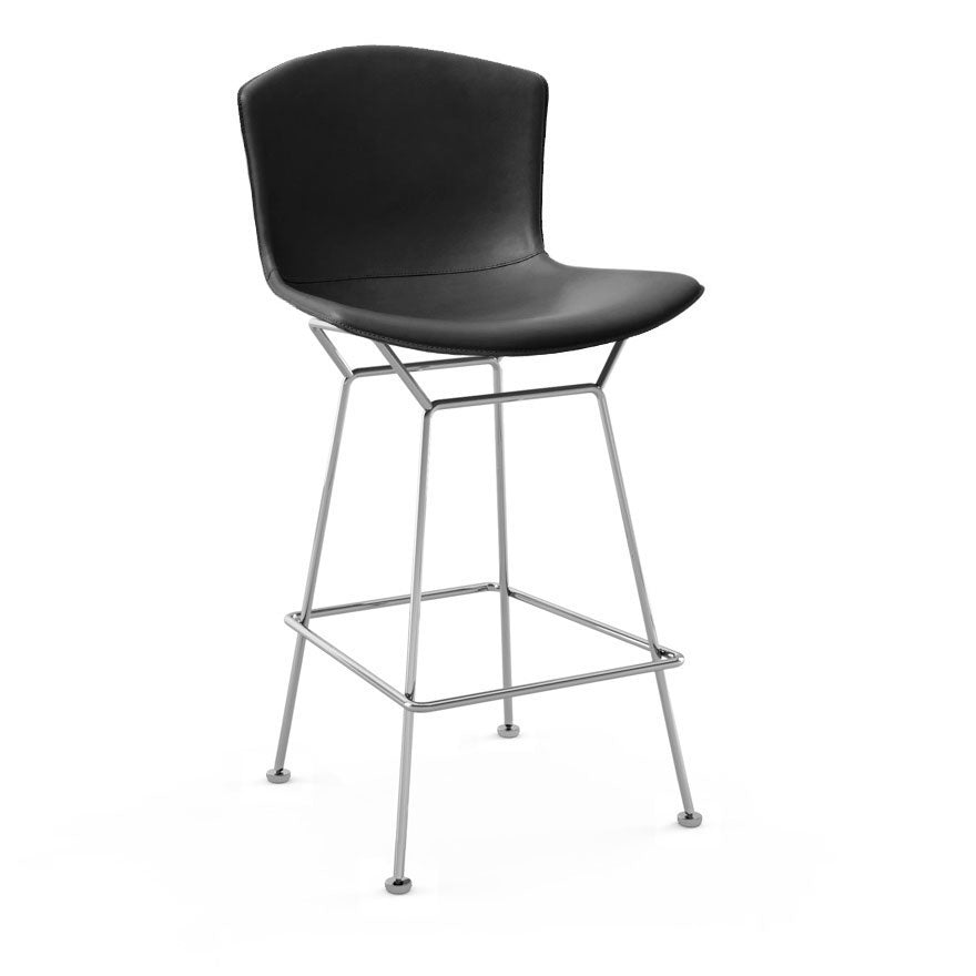 Bertoia Leather-Covered Stool