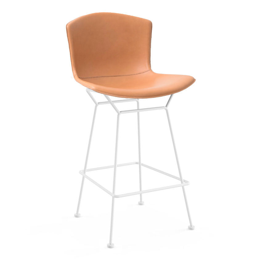 Bertoia Leather-Covered Stool