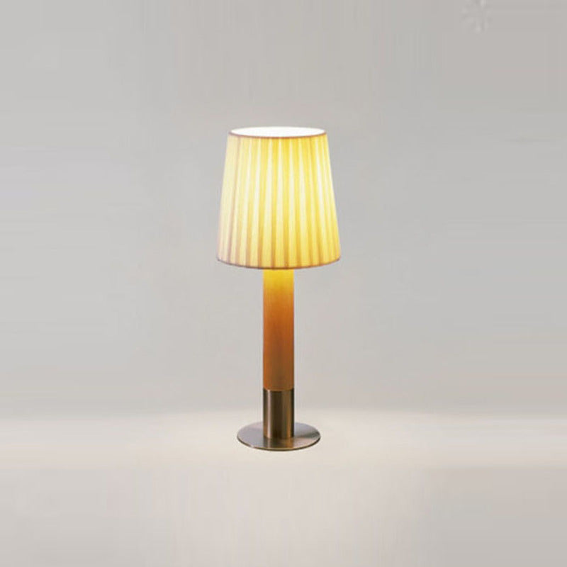 Nickel with pleated shade Basica Minima Table lamp OPEN BOX