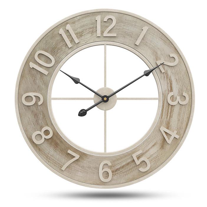 Large Grey Wheel Clock