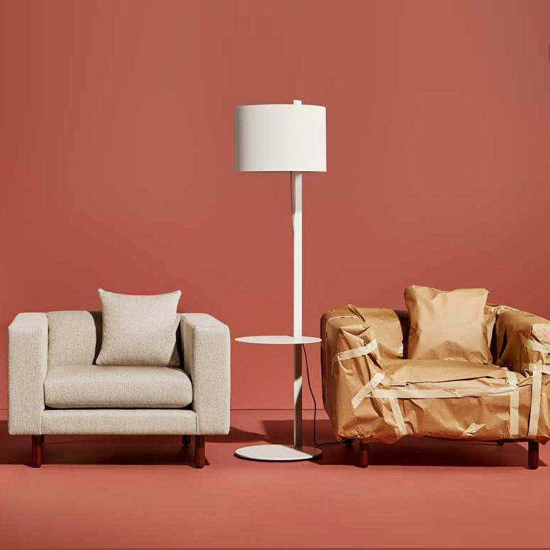 Note Floor Lamp with Table