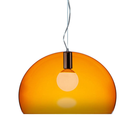 Orange / Small: 15 in diameter FL/Y Suspension Lamp OPEN BOX