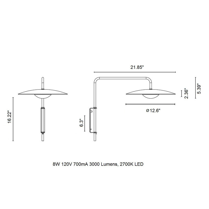 LED Ginger Wall Light