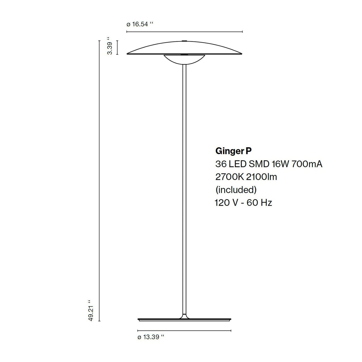 LED Ginger Floor Lamp