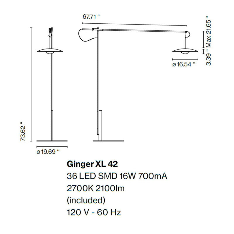 LED Ginger Large Floor Lamp