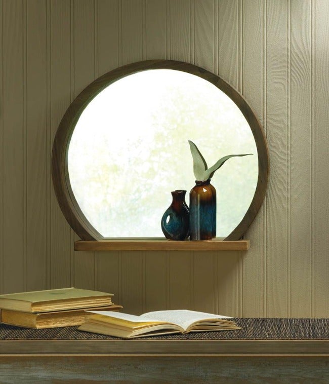 Wooden Mirror With Shelf - Novus Decor Wall Decor