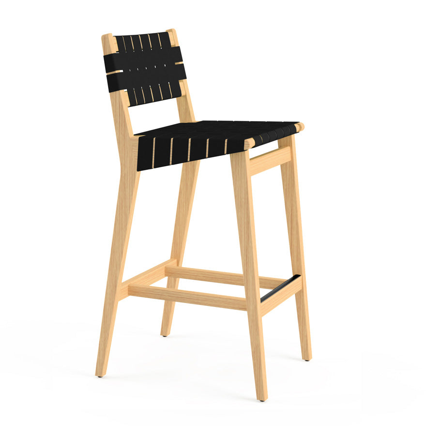 Risom Stool with Webbed Seat and Back