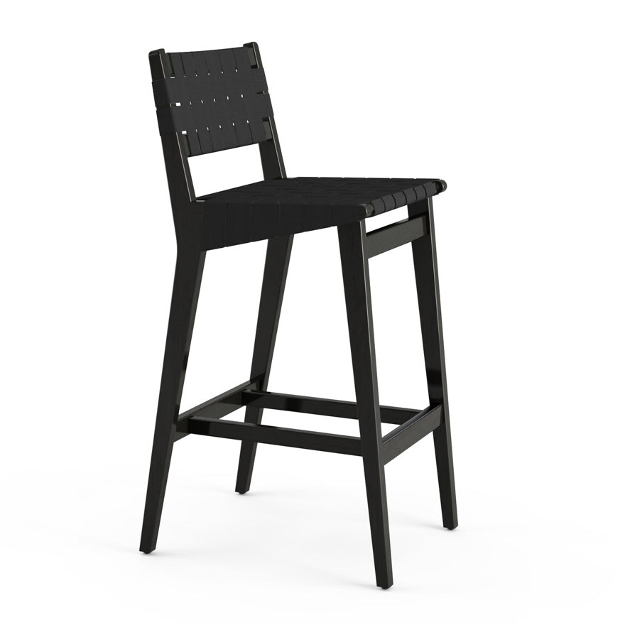 Risom Stool with Webbed Seat and Back