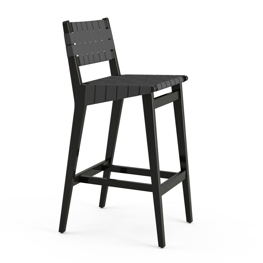 Risom Stool with Webbed Seat and Back