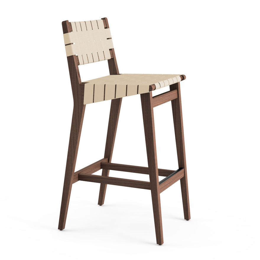 Risom Stool with Webbed Seat and Back