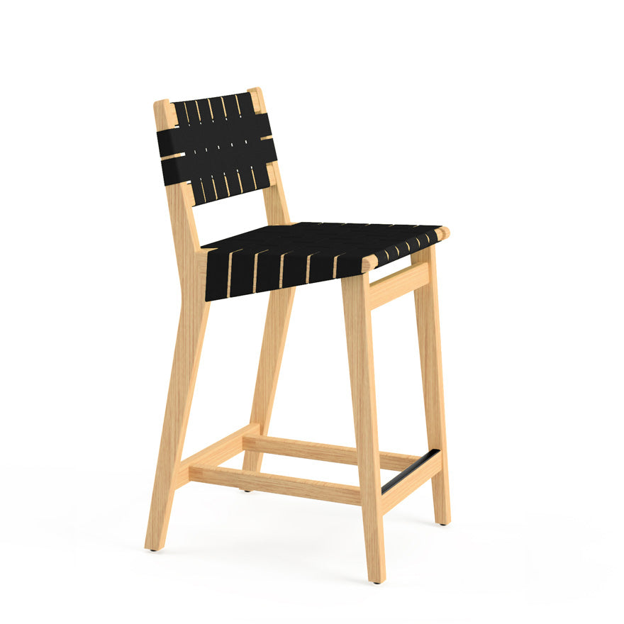 Risom Stool with Webbed Seat and Back