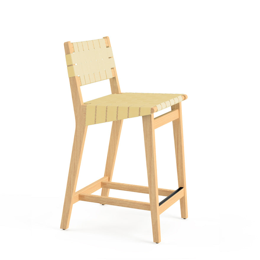 Risom Stool with Webbed Seat and Back