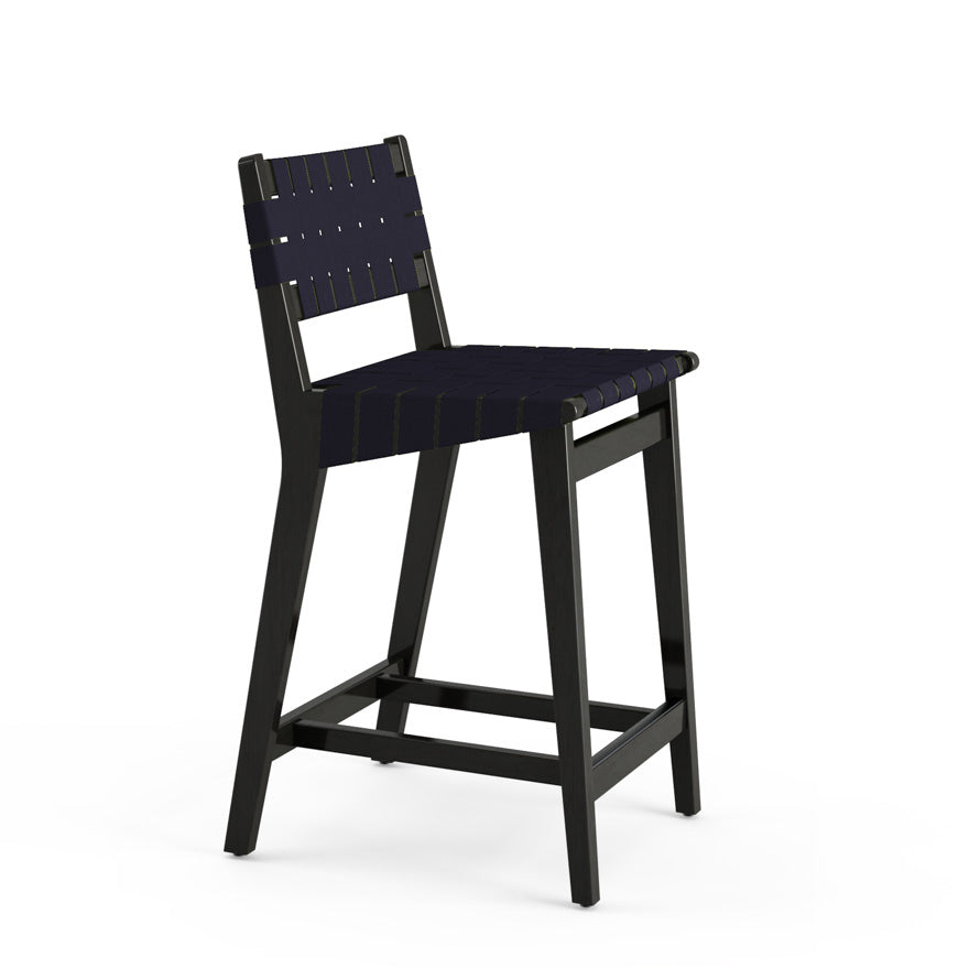 Risom Stool with Webbed Seat and Back