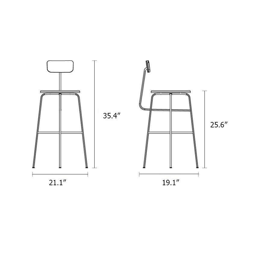 Afteroom Stool with Back