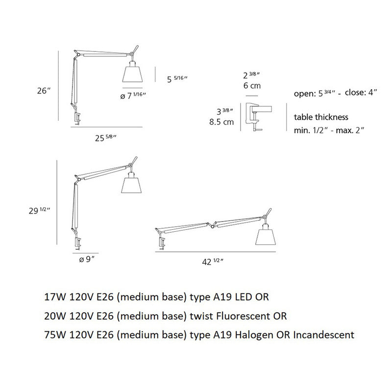 Tolomeo Table Lamp With Shade