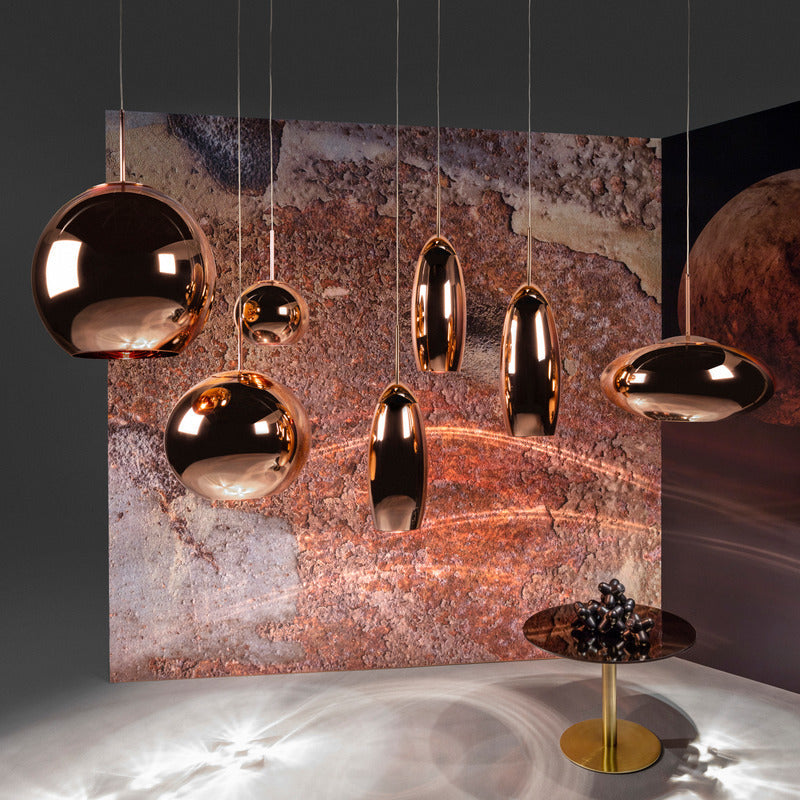 Copper Wide Pendant Light