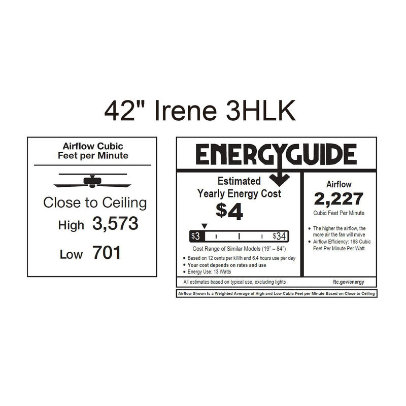 Irene 3HLK Small Ceiling Fan