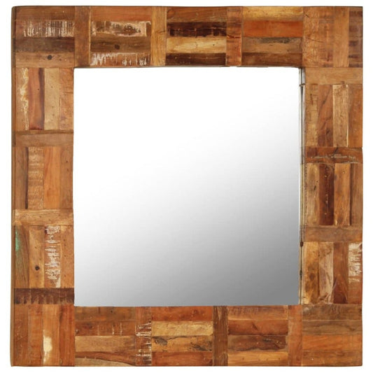 Wall Mirror Solid Reclaimed Wood 23.6"x23.6" - Novus Decor Wall Decor