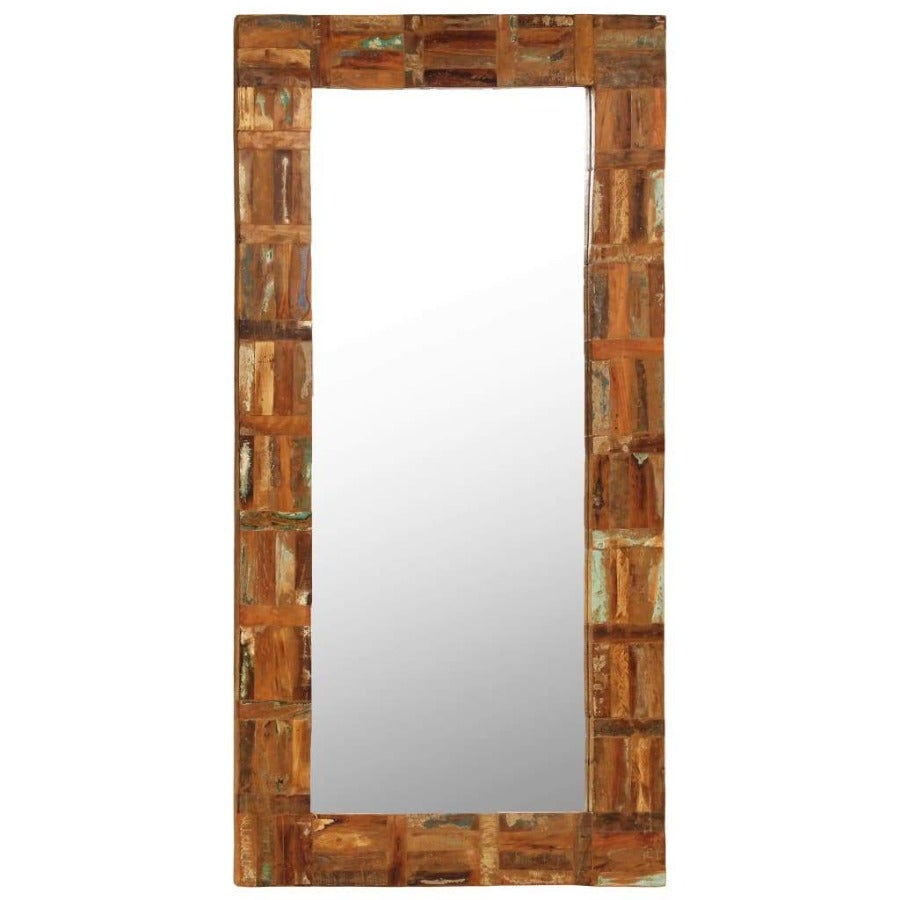 Wall Mirror Solid Reclaimed Wood 23.6"x23.6" - Novus Decor Wall Decor