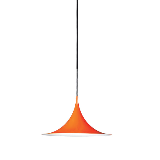 Glossy Orange / Medium: 18.5 in diameter Semi Pendant Light OPEN BOX
