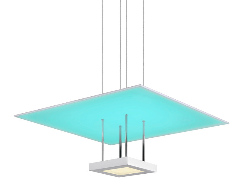 Chromaglo Square Reflector Pendant Light