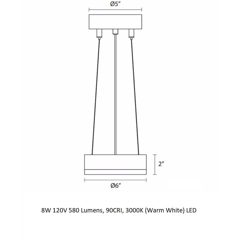 Corona 6" Pendant Light