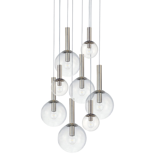 Bubbles Eight Light Multi Pendant Light