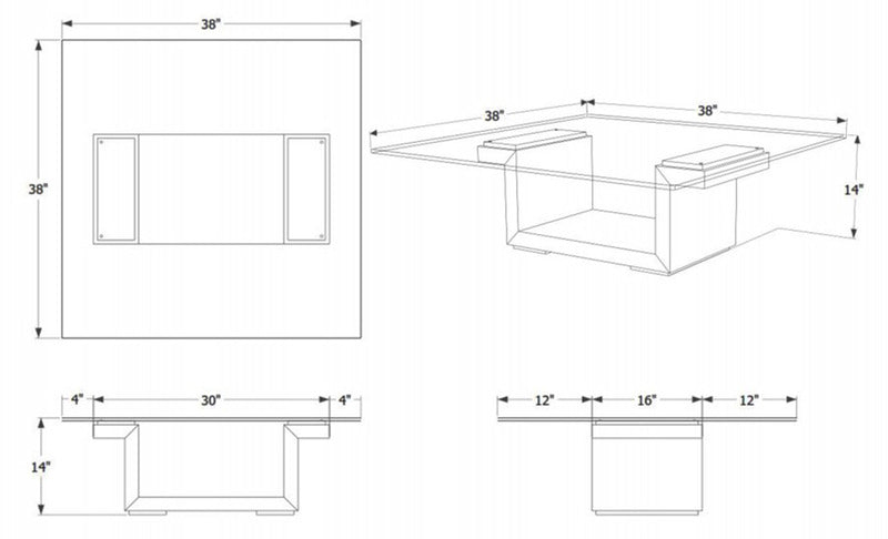 SQG38 Square Coffee Table