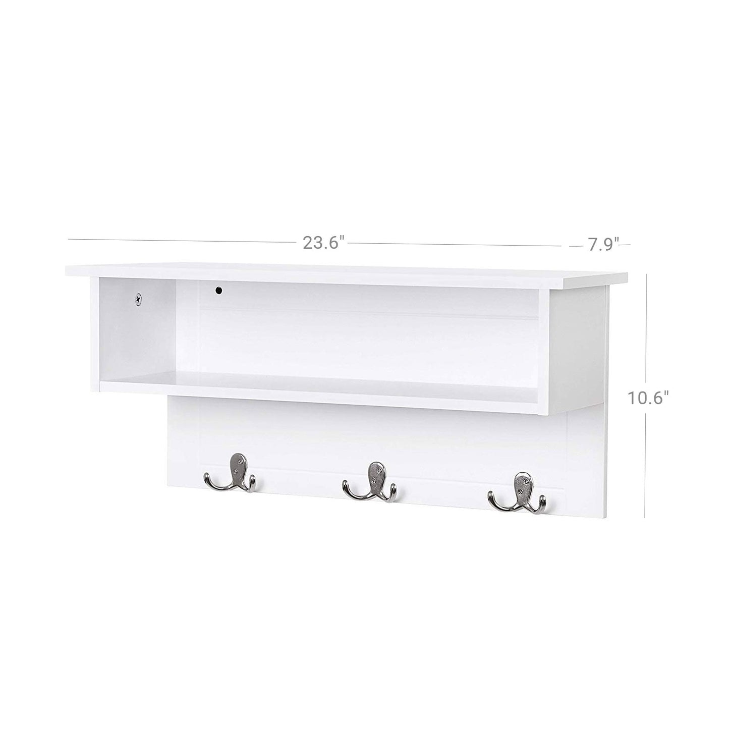 Double Hooks Hanging Shelf