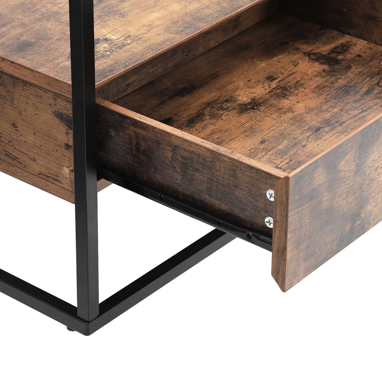 Industrial Coffee Table with 2 Drawers