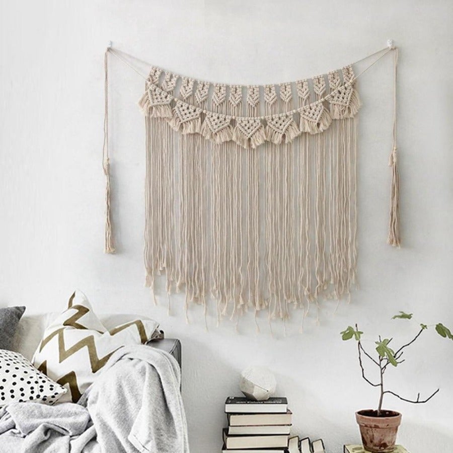 Macrame Tapestry Wall Hanging Bohemian Scenic Handmade Woven - Novus Decor Wall Decor