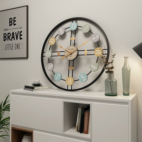 Metal Roman Numeral Wall Clock - Novus Decor Wall Decor