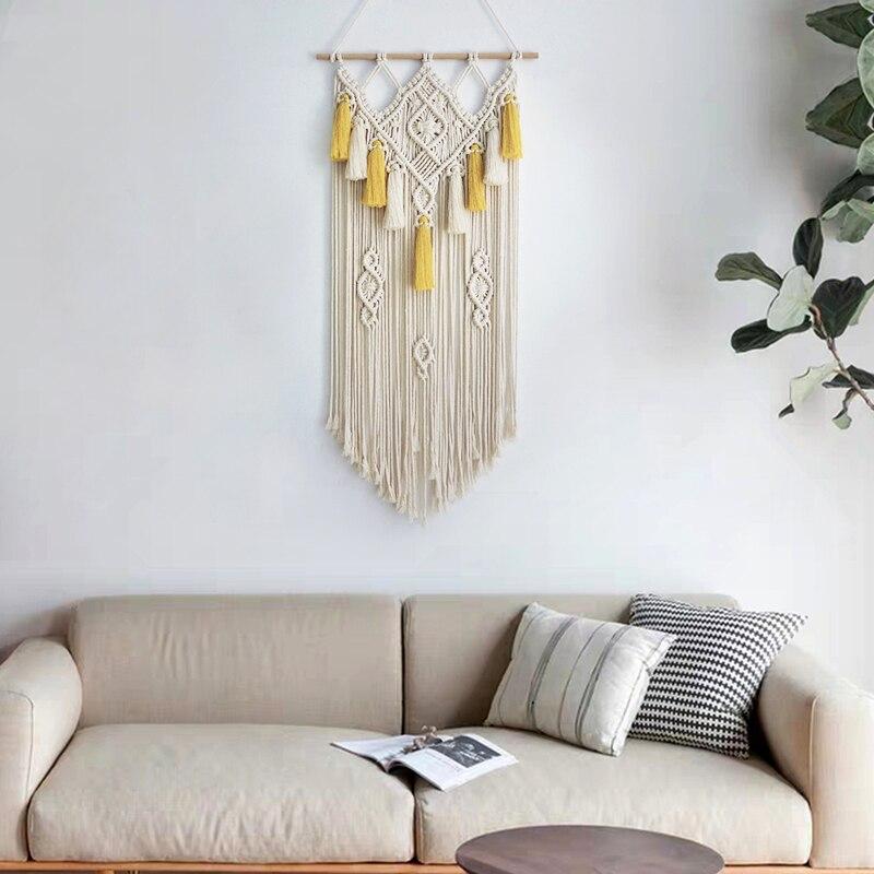 Macrame Wall Hanging Geometric Wall Art Decor Woven Tapestry Bohemian - Novus Decor Wall Decor