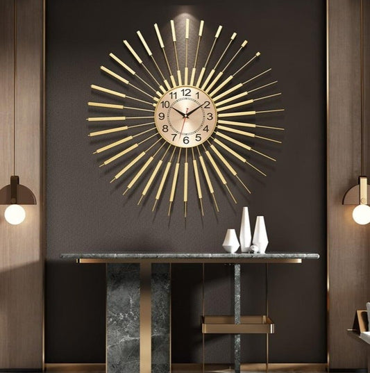 Colligo Gold Wall Clock - Novus Decor Wall Decor