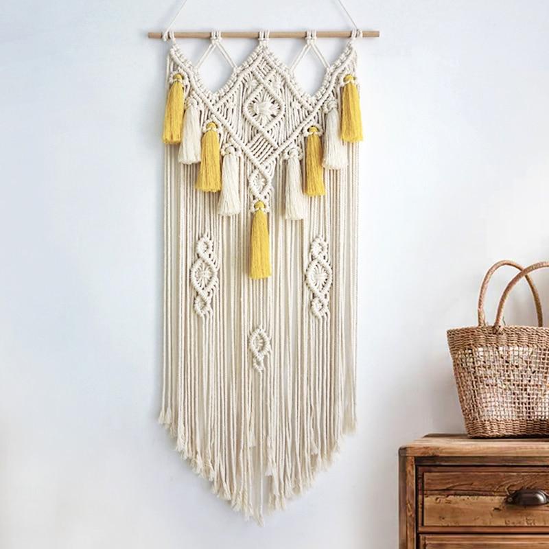 Macrame Wall Hanging Geometric Wall Art Decor Woven Tapestry Bohemian - Novus Decor Wall Decor