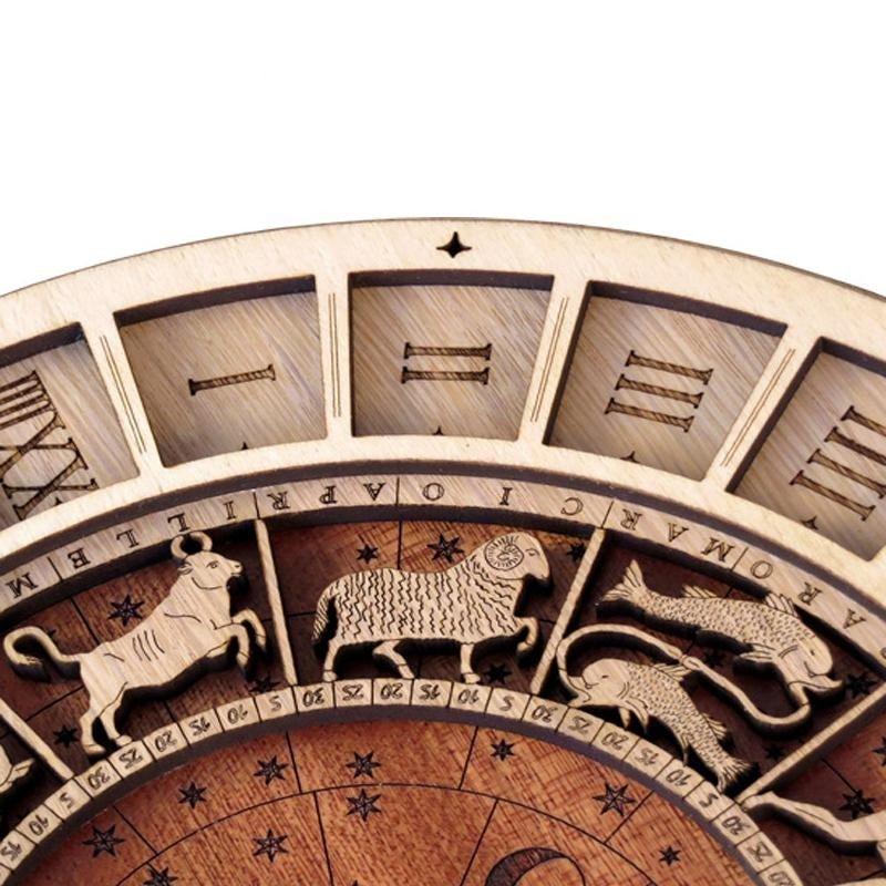 12 Constellations Wooden Wall Clock - Novus Decor Wall Decor