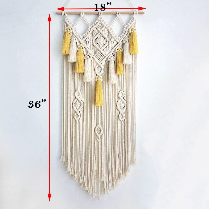 Macrame Wall Hanging Geometric Wall Art Decor Woven Tapestry Bohemian - Novus Decor Wall Decor