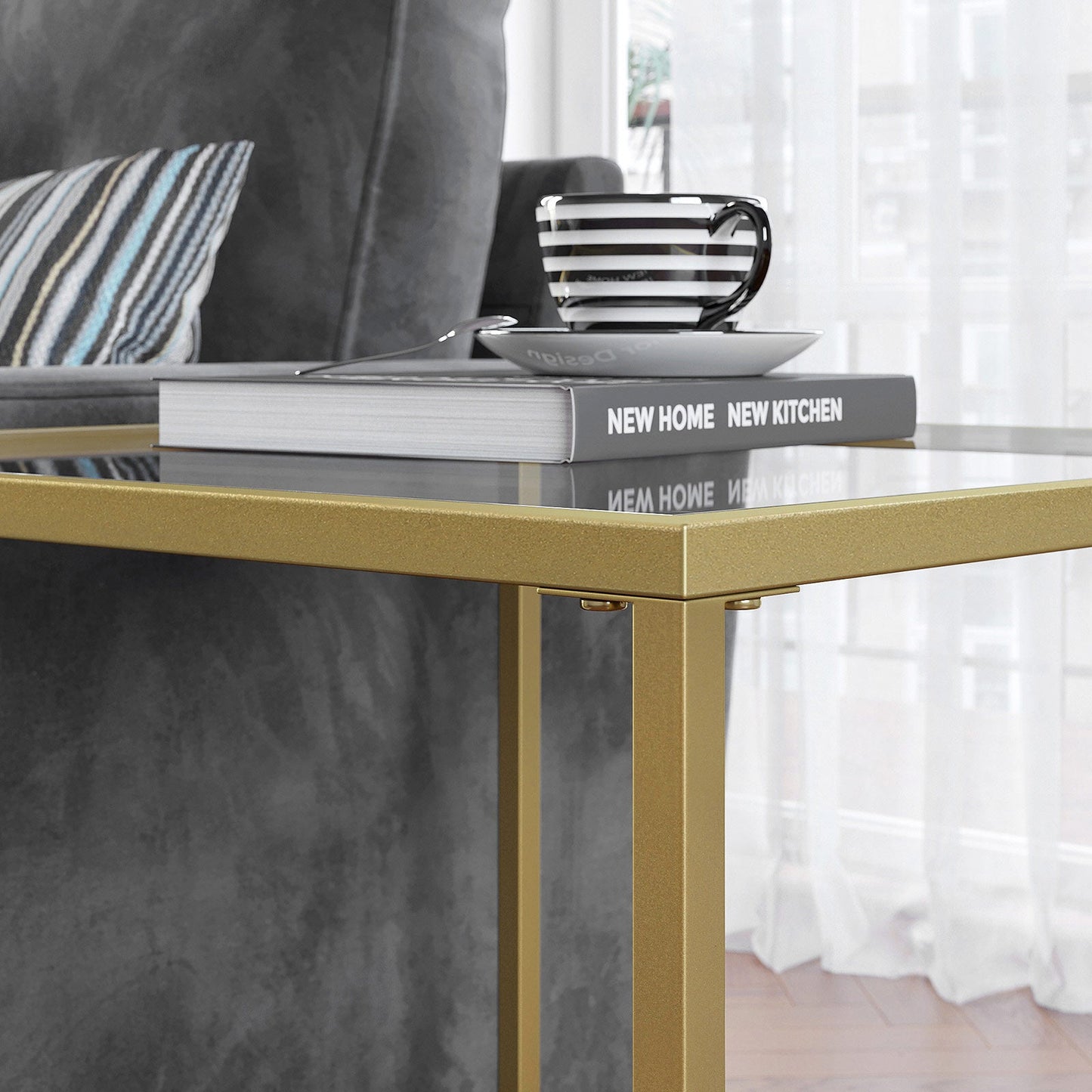 Modern Square Glass Side Table