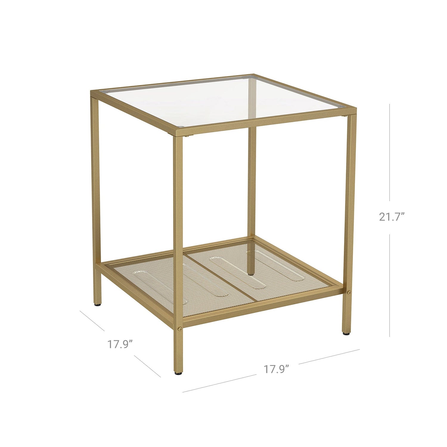 VASAGLE Glass Side Table for Home