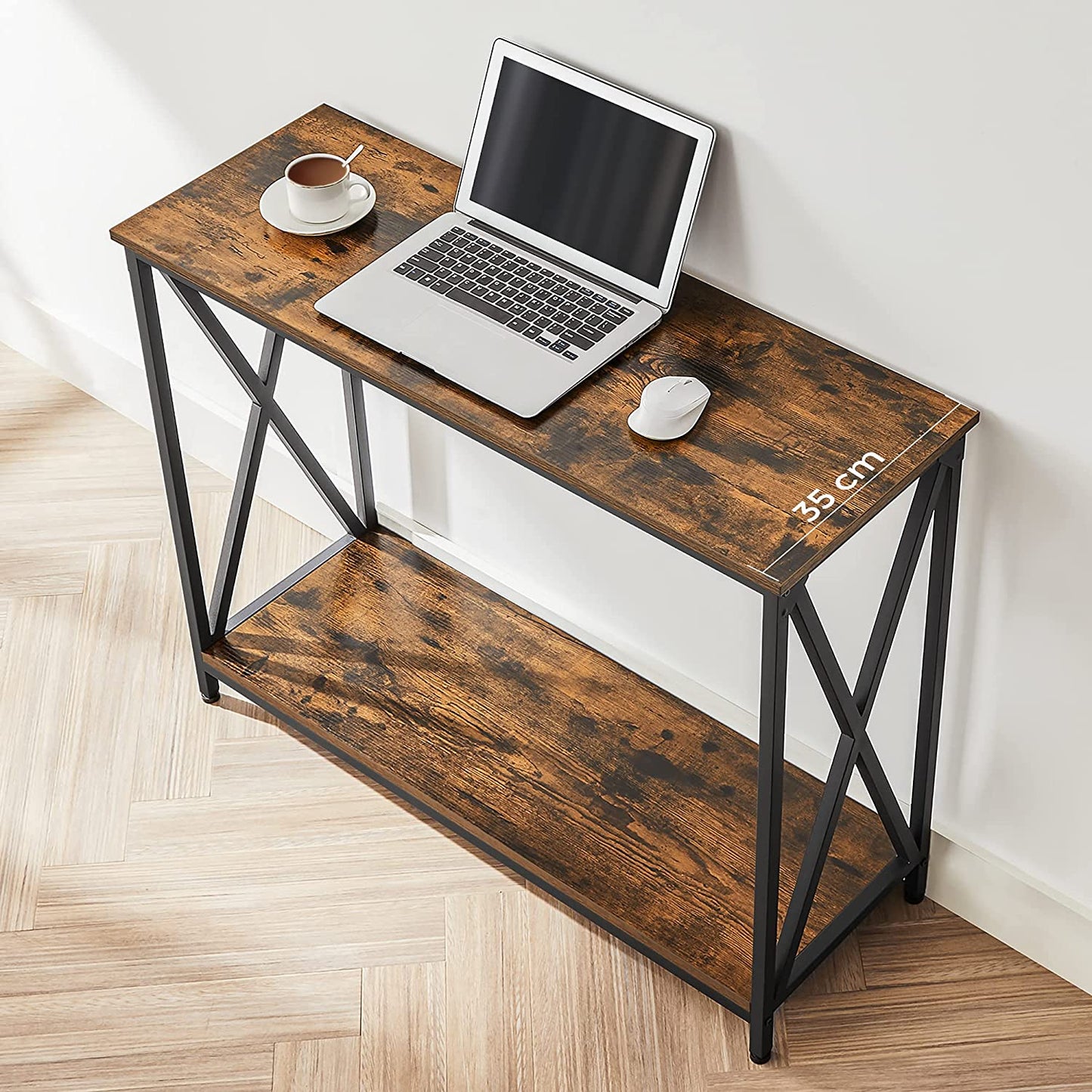 Sofa Table with 2 Storage Shelves