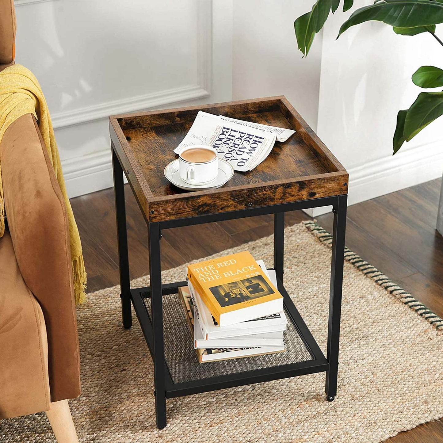 Mesh Shelf End Table