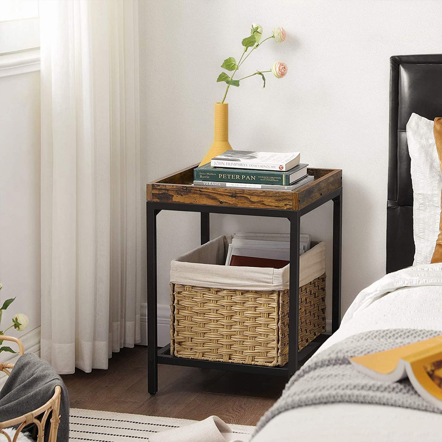 Mesh Shelf End Table