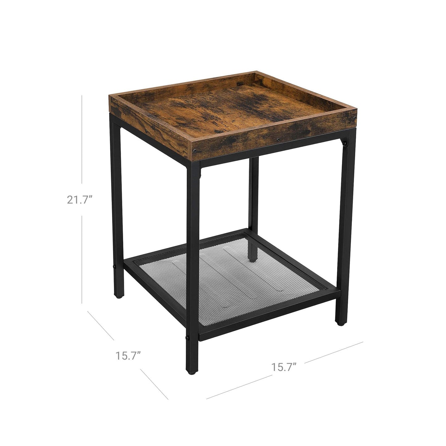 Mesh Shelf End Table