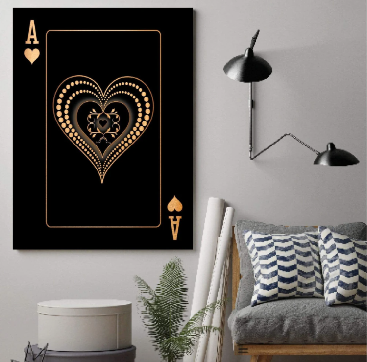 Ace Playing Cards Art - Novus Decor Wall Decor