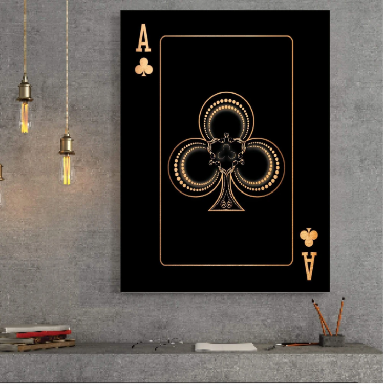 Ace Playing Cards Art - Novus Decor Wall Decor