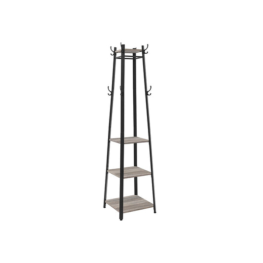 Coat Rack Stand with 3 Shelves