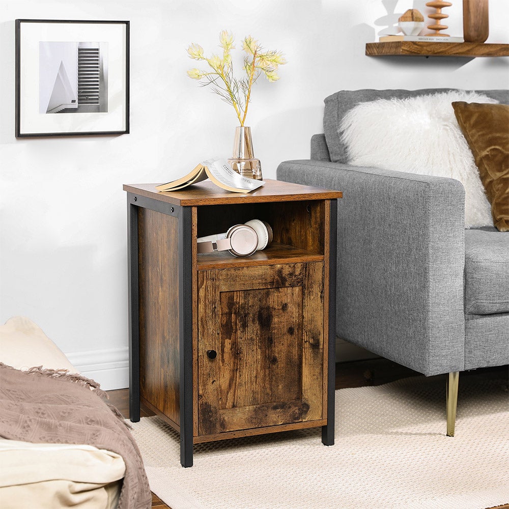 Adjustable Shelf Bedside Table